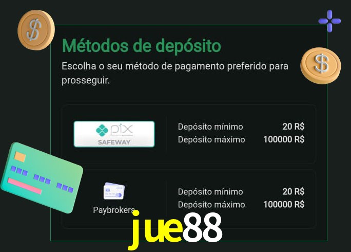O cassino jue88 oferece uma grande variedade de métodos de pagamento